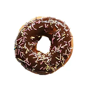 Chocolate-coated doughnut