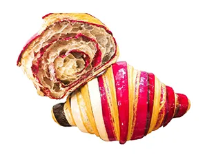 Multi-colored croissant