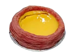 Colored egg tart